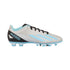 Scarpe da calcio per terreni duri argento da uomo con strisce azzurre adidas X Crazyfast Messi.4 FxG, Brand, SKU s326000117, Immagine 0